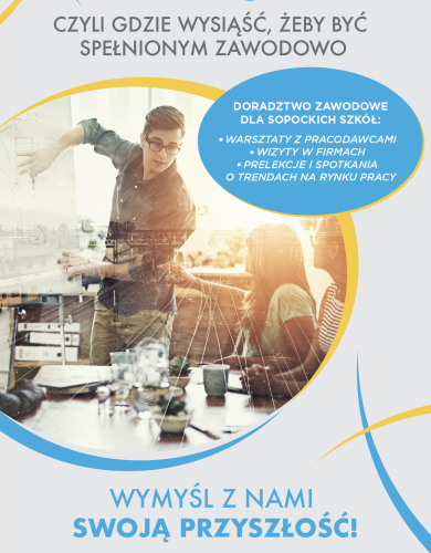 plakat "przystanek praca"